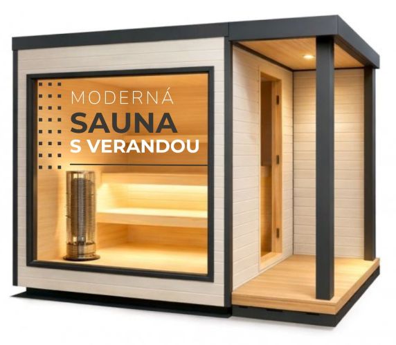 NOVINKA v našej ponuke – saunový domček ALAVUS s prekrytou verandou