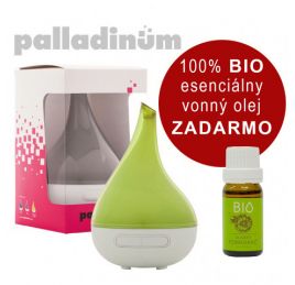 Ultrasonický aroma difuzér Palladium Zelený zvlhčovač a osviežovač vzduchu