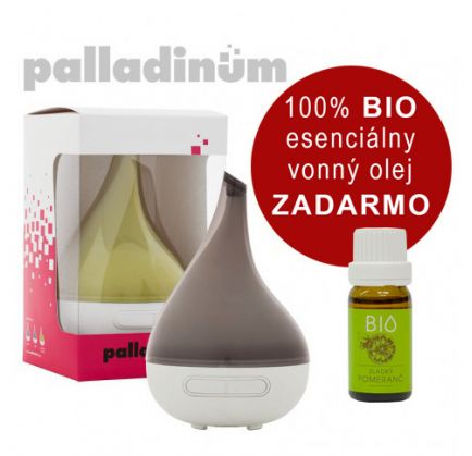 Ultrasonický aroma difuzér Palladium Šedý zvlhčovač a osviežovač vzduchu