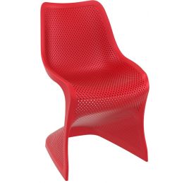 Záhradná Dizajnová stolička Bloom Červená, Umelý ratan