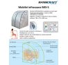 Mobilná infrasauna s infražiaričom na nohy.