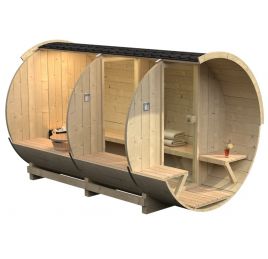 sudová sauna Hanscraft 330 pre 6 osôb s odpočinkovou kabínou
