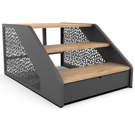Schody k vírivke Poolex Wood - hnedé